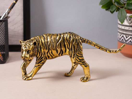 Тигр из бронзы Литье Размер 13х9см